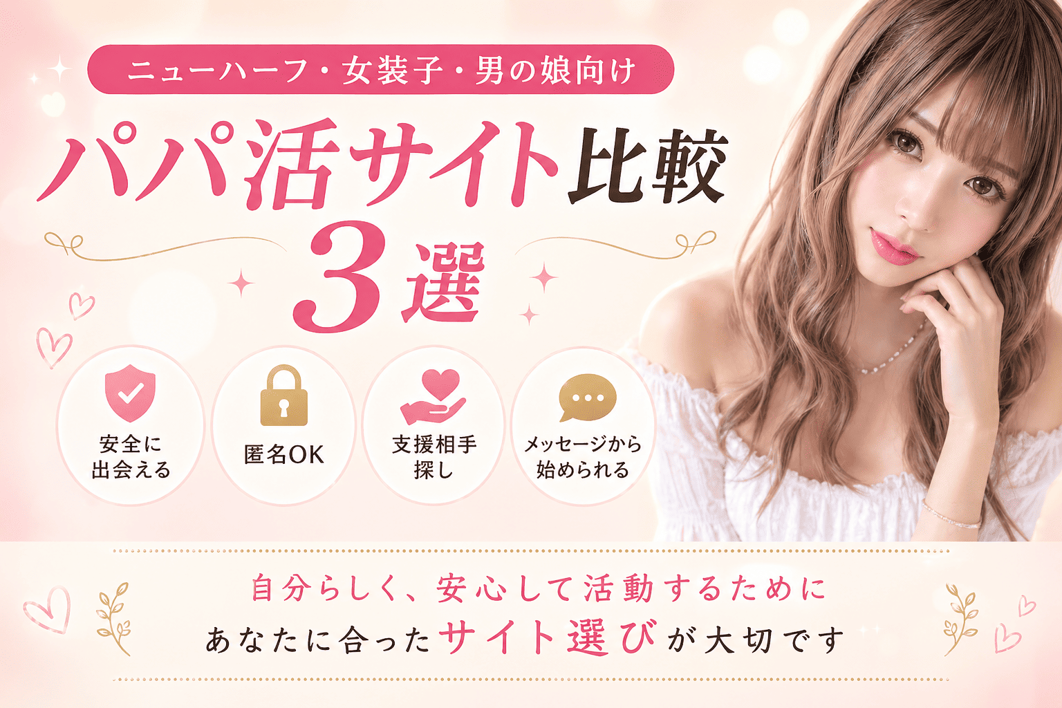 ニューハーフや女装娘・男の娘向けのパパ活サイト比較